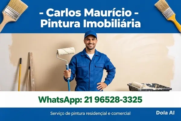 Serviço de pintura imobiliária com profissional realizando pintura em apartamento em São Cristóvão, Rio de Janeiro